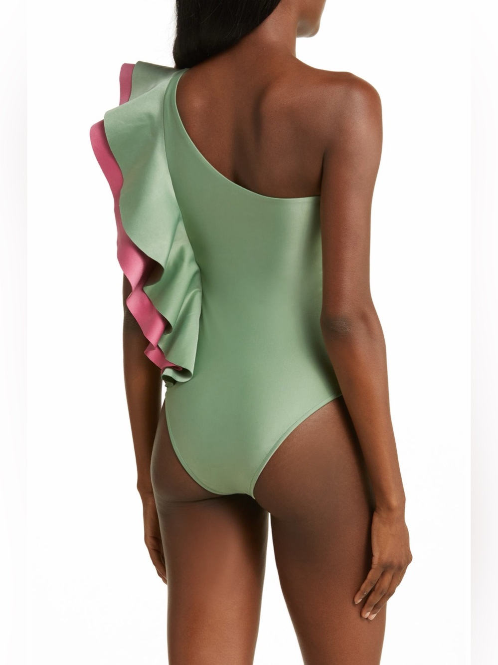 Farm Rio Ruffle One-Shoulder One-Piece Swimsuit NWOT - Picture 4 of 8